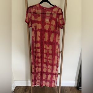 Anthropologie Porridge Mesh Sheer T Shirt Dress